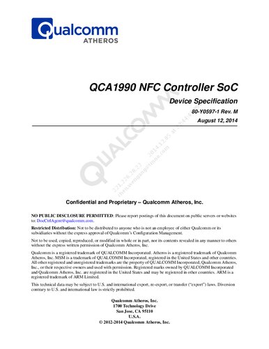 QCA1990 NFC Controller SoC