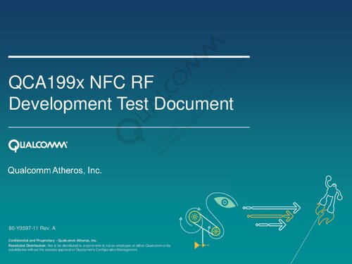 QCA199x NFC RF Development Test Document