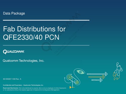 Fab Distributions for QFE2330/40 PCN