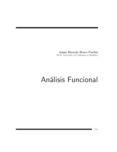 Análisis Funcional