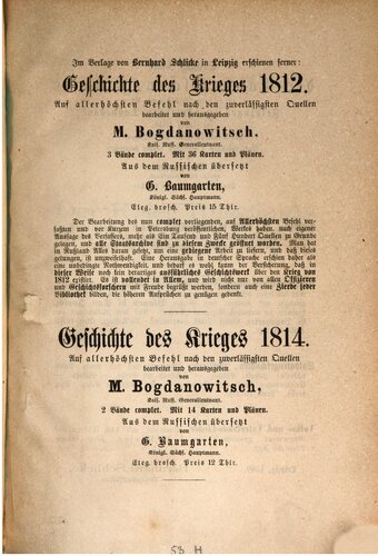 Der Krieg Rußlands mit der Türkei in den Jahren 1853 und 1854 und der Bruch mit den Westmächten