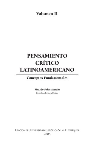 Pensamiento crítico latinoamericano. Conceptos fundamentales. Volumen II