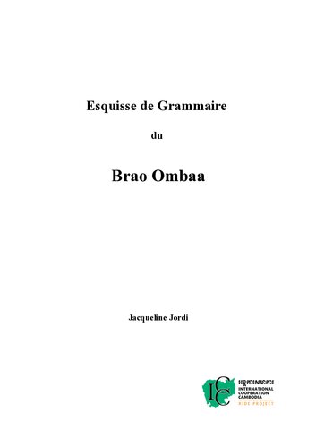 Gram - Esquisse de Grammaire Brao Ombaa