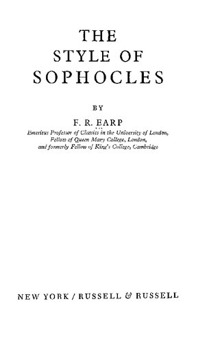 The style of Sophocles
