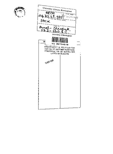 Amēl-Marduk 562-560 B. C. A Study Based on Cuneiform, Old Testament, Greek, Latin and Rabbinical Sources