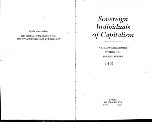 Sovereign Individuals of Capitalism