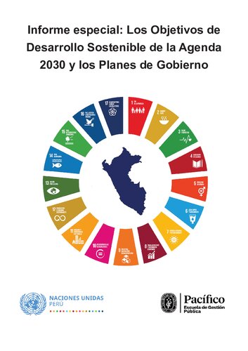 Informe Especial: Los Objetivos de Desarrollo Sostenible de la Agenda 2030 y los Planes de Gobierno