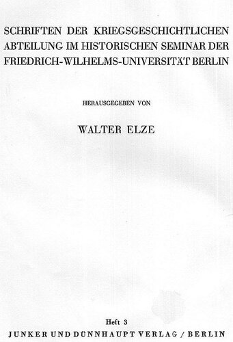 Walter Elze, Guenter Nickolaus - Die Milizfrage in Deutschland