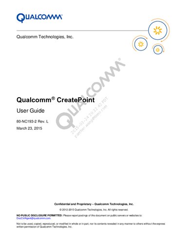Qualcomm® CreatePoint user Guide