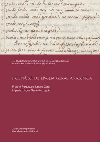 Dicionário de Língua Geral Amazônica (Tupi, Tupi-Guarani) [c. 1756]