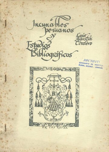 Incunables peruanos y estudios bibliográficos