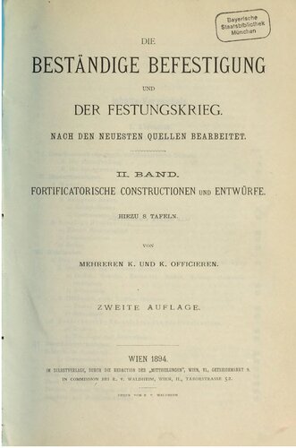 Fortifikatorische Konstruktionen und Entwürfe
