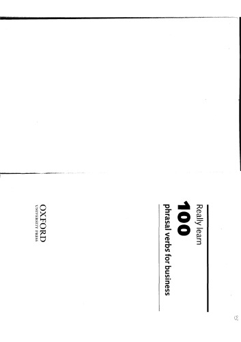 Really learn. 100 phrasal verbs for business