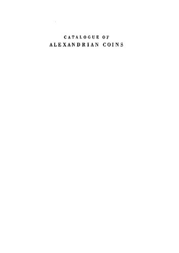 Catalogue of Alexandrian coins