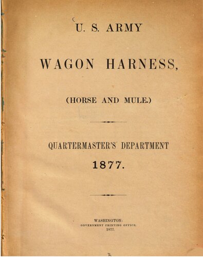 U.S. Wagon Harness, (Horse and Mule)