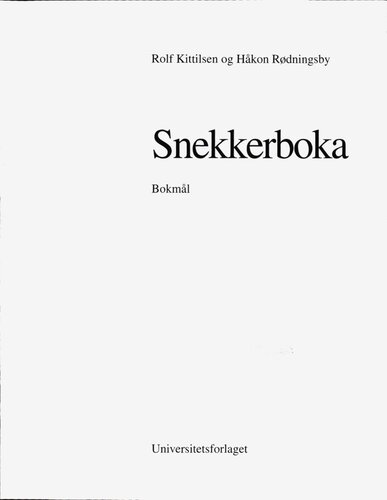 Snekkerboka