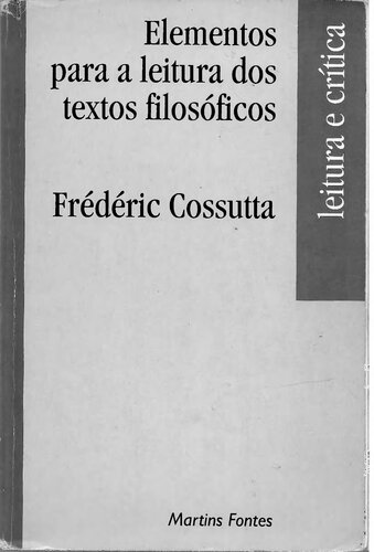 Elementos Para A Leitura Dos Textos Filosóficos