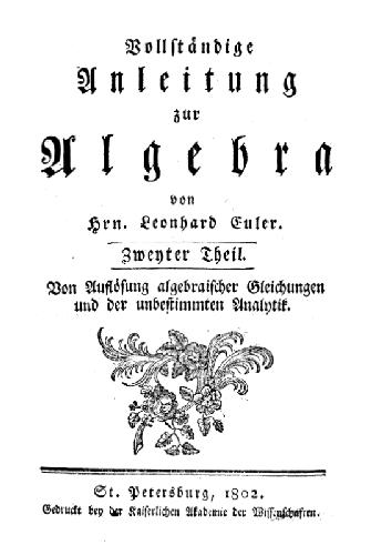 Einleitung zu Algebra