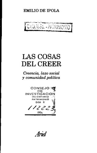 Las cosas del creer