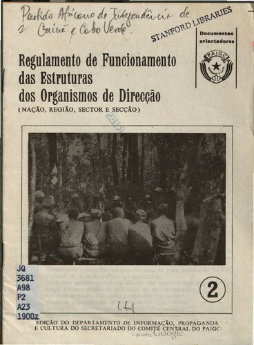 Regulamento de funcionamento das estruturas dos organismos de direcção (nação, região, sector e secção)