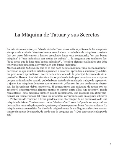 ''Tattoo machine & their secrets''