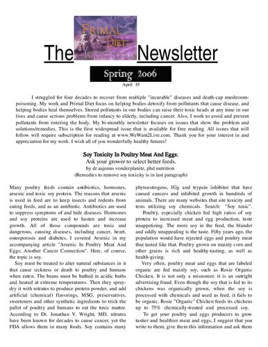 Aajonus Vonderplanitz : WE WANT TO LIVE NEWSLETTER FROM 2006 TO 2013