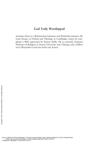 God Truly Worshipped: A Thomas Cranmer Reader (Canterbury Studies in Spiritual Theology)