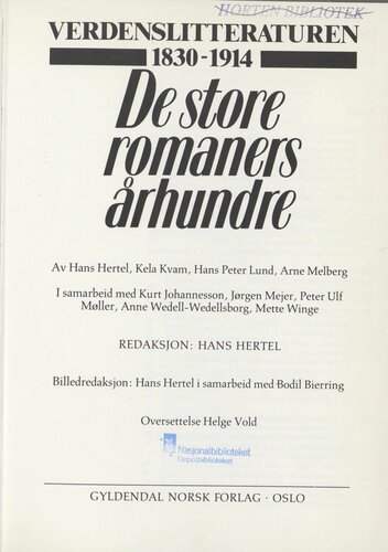 Verdens litteraturhistorie : 1830-1914