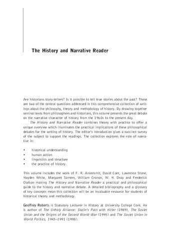 The History and Narrative Reader (Routledge Readers in History)