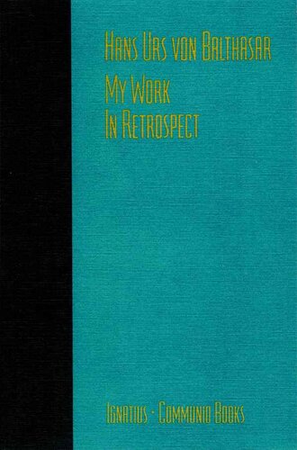 My Work: in Retrospect