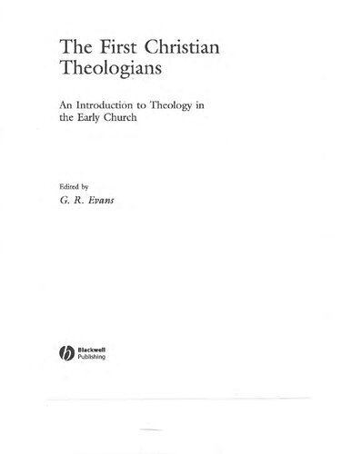 First Christian Theologians