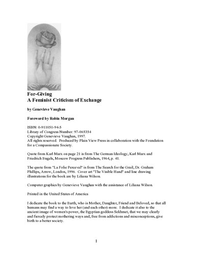 For-Giving: A Feminist Critism of Exchange