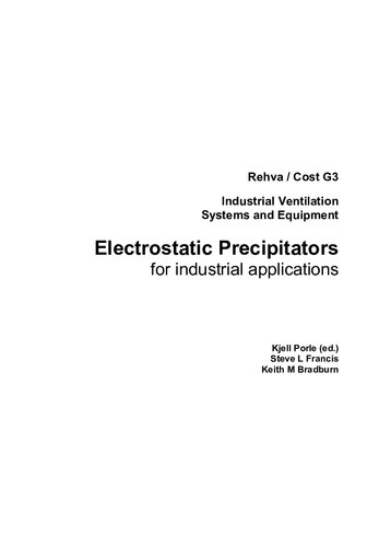 REHVA Guidebook No. 3 - Electrostatic Precipitators for Industrial Applications
