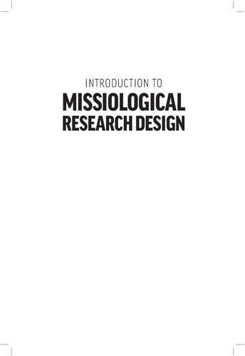 Introduction to Missiological Research Design*