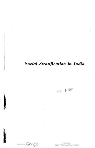 Social Stratification In India: Issues And Themes
