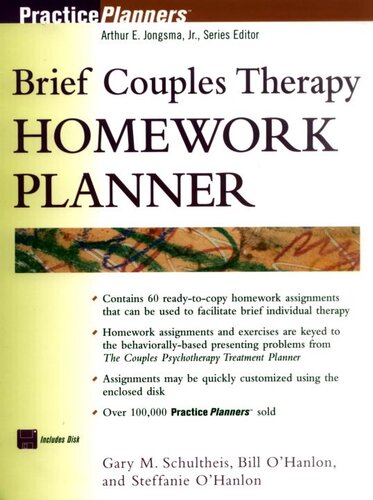 Brief Couples Therapy Homework Planner (PracticePlanners)