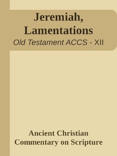Jeremiah, Lamentations
