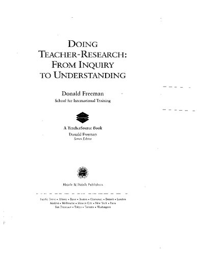 Doing Teacher Research: From Inquiry to Understanding (Teachersource)