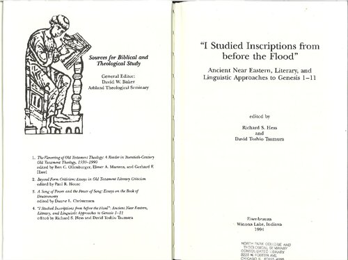 I Studied Inscriptions from Before the Flood: Ancient Near Eastern, Literary, and Linguistic Approaches to Genesis 1-11