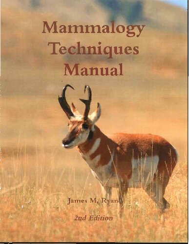 Mammalogy Techniques Manual