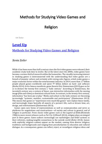 Methods for Studying Video Games and Religion (Routledge Studies in Religion and Digital Culture)