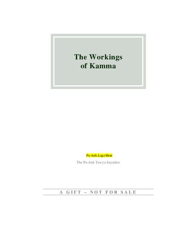The workings of Kamma