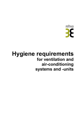 REHVA Guidebook No. 9 - Hygiene Requirements for Ventilation and Air-Conditioning Systems and -Units