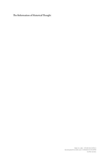 The Reformation of Historical Thought