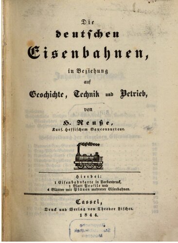 Die deutschen Eisenbahnen in Beziehung auf Geschichte, Technik und Betrieb