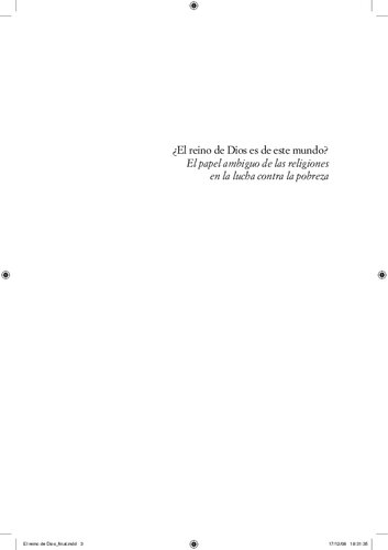 ¿El reino de Dios es de este mundo? El papel ambiguo de las religiones en la lucha contra la pobreza