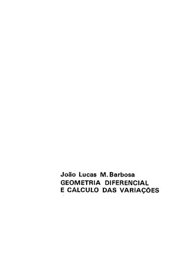 Geometria Diferencial e Cálculo das variações