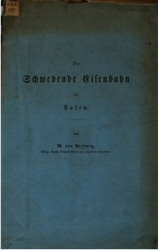 Die schwebende Eisenbahn in Posen
