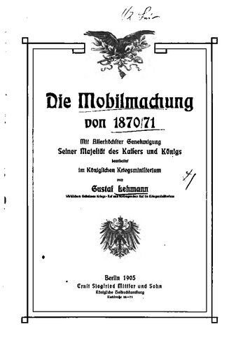 Die Mobilmachung von 1870/71