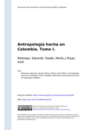 Antropología hecha en Colombia
